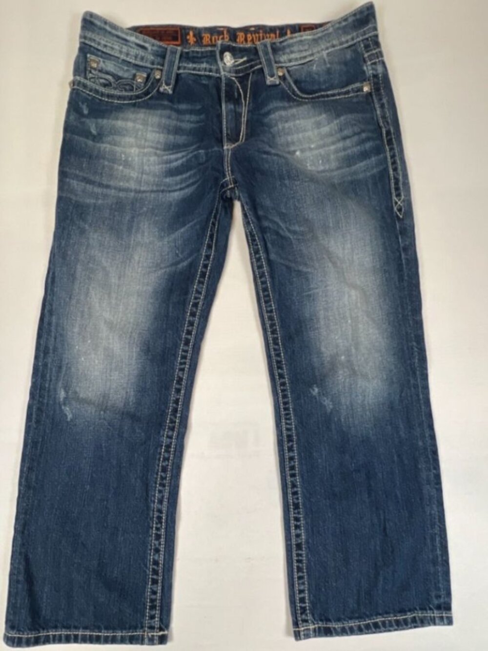 Rock Revival Emilie Women Jeans Size 31 Boyfriend Distressed Denim Pants